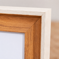 LETTER-SIZED Photo Frame, Modern Minimalist Maple White Picture Frame, Handmade Foam with Wood-Look Finish, for Wall or Desktop Display