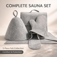 Steam Room Essential Parts Bundle, Sauna Cap for Steam Bath, Men Women Sauna Acc #variant:Grey