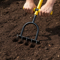 Stand-up Manual Lawn Aerator Heavy Duty Lawn Aerator Ergonomic Manual Soil Loosening Tool Hand-Push for Gardeners, Homeowners, Garden Maintenance, Orchard