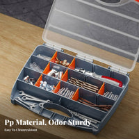 Removable Bin Organizer Portable Hardware Box Secure Latches for Garage, Vehicle