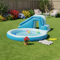 Inflatable Pool Slide Foldable Kids Splash Pool Large Size for Patio