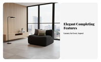 sweepd Bamboo-Joint Settee Minimalist aesthetic sectional Sofa Italian-Inspired plushLike Comfort for Families