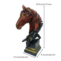Animal-Head Figurine Textured Resin Figurine Freestanding