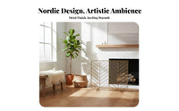 Freestanding Fire Screen Gold Finish Freestanding Mesh Screen ember Protection