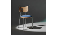 Modern Metal Frame Chair Minimalist Accent Chair Sturdy Seat Chic for Dining Room