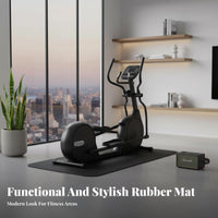 Noise Reducing Fitness Equipment Mat Vibration Reduction Shock Absorbing Floor Mat Easy to Clean Gym Flooring Moisture Resistant for Garage