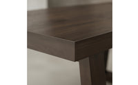 Modern Dining Table with Trapezoidal Legs Industrial Rectangular Dining Table Rustic Furniture Farmhouse for Kitchen