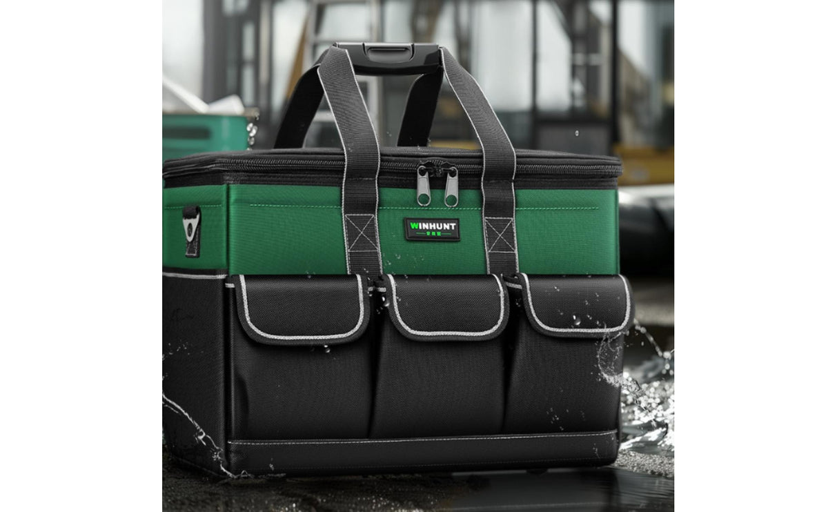 Oxford Cloth Tool Bag Reinforced Tool Bag with Shoulder Strap Structured Large Capacity for Technicians, Job Sites, Workshops
