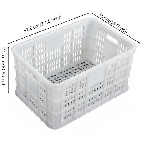 Ventilated Crate Open Lattice Design Stackable Rectangular Crate Lightweight for Warehouse