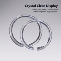 Jewelry Organiser Stand, Lightweight C Shaped Acrylic Holder, Jewellery Storage for Craft Fair Display, Clear Bracelet