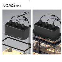 Reptile Heating and UVB Lighting Lamp with Independent Switches and Detachable Triple Lamp Shade (Bulbs Not Included) EU Plug