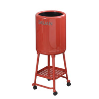 Garbage Can with Shelf Wheeled Rolling Trash Bin Smooth for Kitchen, Elderly