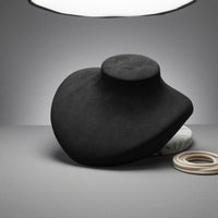 Flocked Necklace Display Bust Curved Body Necklace Bust Rounded Collar Chain Display Holder Matte