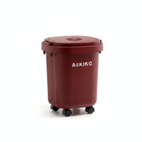 Open-Top Trash Bin Flared Rim Ribbed Trash Bin Easy to Clean for Living Room
