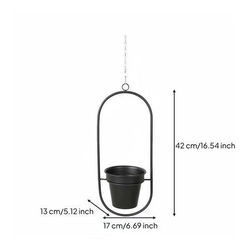 Hanging Flower Pot Nordic Aesthetic Metal Hanging Planter Decorative Iron Frame