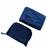 Flannel Trip Blanket Pillow Foldable Trip Blanket Pillow Set Zippered for Outdoor