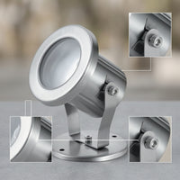 lamps Housing Stainless Steel Light Fixture with Bracket Adjustable lamps Housing Bracket for Landscapers, Home Improvers