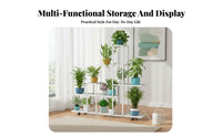 Multi-Tier Flower Pot Holder Floor-Standing 5-Tier Rolling Plant Stand Space-Saving Stable Base for Living Room, Corner Spaces