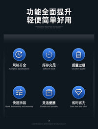 Temu加厚不锈钢工具箱三层折叠家用工业级收纳箱手提整理箱多功能