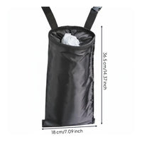 Hanging Car Trash Bag Soft-Sided Foldable Car Trash Pouch Polyester