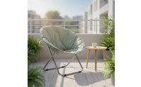 Moon Chair Foldable Saucer Chair Foldable Seat for Balcony, Office Breaks