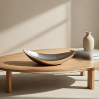 Stainless Steel Fruit Bowl Polished Boat-Shaped Bowl Oval for Dining Table