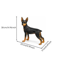 Doberman Sculpture Lifelike Doberman Statue Resin for Dog Lovers