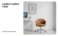 Upholstered rotate Chair Height Adjustable Upholstered Task Armchair Luxury Aesthetic Modern design for Students, Remote Workers