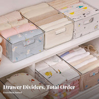 Stackable Clothes Drawer Space-Saving Pull-extendable Wardrobe Basket Large Capacity