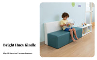 Soft Padded backlessless Lobby Seating dense Foam Padding kids' Sofa Multi-Purpose children's Furniture Easy to Clean for Preschoolers, Daycare Providers, Kindergarten, Early Education Center, Preschool, Waiting Area