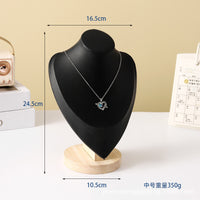 Solid Wood Neck Display Stand for Necklaces and Pendants