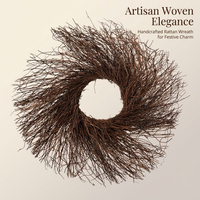 Wreath DIY Christmas Craft, Front Door Wall Hanging, Wedding Party Decors, Rattan Wreath Base, Handmade Woven