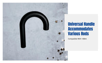 Universal Umbrella Handle Replacement, Curved or Straight Grip, Fits 14mm/10mm/8mm Shafts, Sports Umbrella Accessory