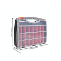 Hardware Organizer Translucent Tool Box with Secure Portable for DIYers