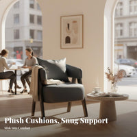 Italian design Upholstered sidechair Modern Design Upholstered Tub Chair Minimalist Aesthetic Lounge Seating Thick Cushioning for Interior Designers, Apartment Dwellers, Cafe, Reception Area, Hotel Lobby, Office