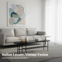 Multi-Level Oval Table Light Luxury Aesthetic Oval Modern-Era Table Minimalist Design Elegant Design for Homeowners, Lounge Area