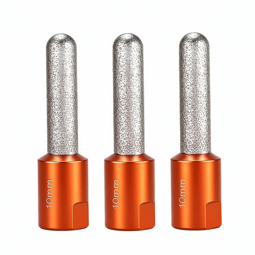 3 Pieces Diamond Burr with M10 Thread Abrasive Tool Accessory Long-Lasting