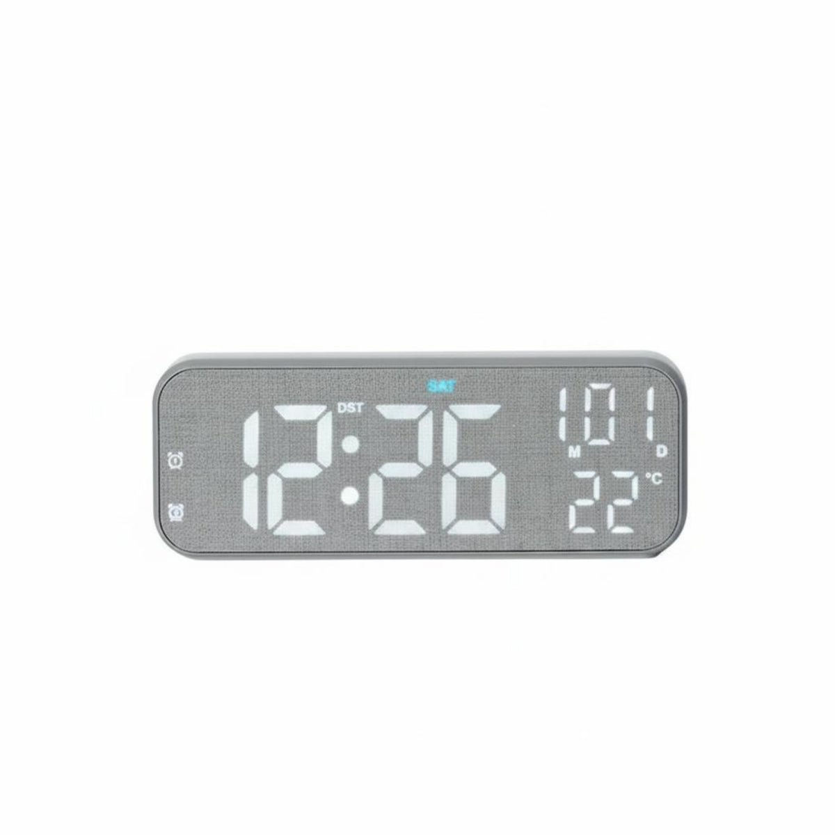 Desk Alarm Desk Clock Rounded-Corner Home Accessory Brightness Adjustable