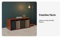 Glass Door Hutch Vintage Design bookshelf for Home Office, Bedroom, Collectors