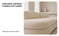 Curved Sectional Sofa Minimalist Modern Lounge Couch Solid Wood Frame Household Seating for Hosts, Homeowners, Reception Area, Hotel Lobby, Guest Room