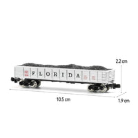 Detailed Lettering Florida FEC Carbon Car Exact Fit N Scale Freight Car Miniature Accessory Hopper Load Insert Easy Installation for Railway Collectors, Miniature Scene