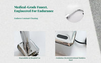 Touchless faucet, temp control, steel