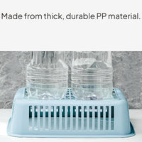 Covered Dish Rack, Multi-Functional Draining Organizer