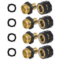 Garden Hose Connector 3/4 Inch Quick Connect Set for Watering