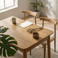 Long Rectangular Desk Modern Design Wood Writing Desk Wide Tabletop Long Study Table