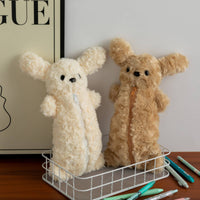 Teddy Dog Writing Instrument Case Desktop Organizer Creature Stationery Pouch