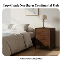 Two-Drawer End Table Modern Design Nightstand Nordic aesthetic for Renters, Students