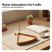 Tray with Metal Rod Fan-Shaped Tray Round Handle Hole Raised Edges