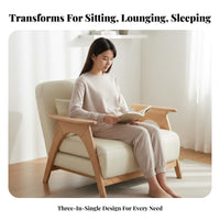 Foldable Sleeper Armchair Space-Saving Design Sofa Bed Minimalist aesthetic Easy Setup for Young Adults, Bedroom