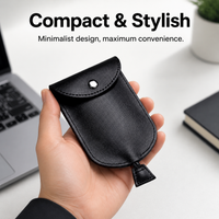 Faux Leather Key Chain, Car Key Holder Key Organiser, Large Capacity Unisex Mini Key Holder, Professional Design with Contrast Stitching